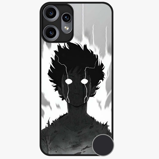 Awakened Inner Rage Glass Case showing flat back view with intense artistic artwork and glossy glass finish.