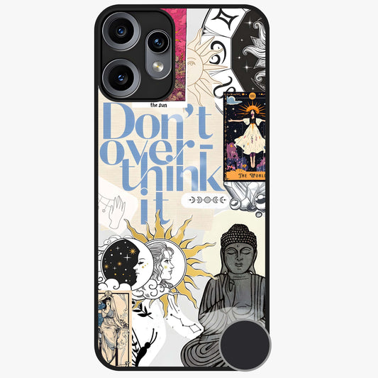 Ethereal Thoughts Glass Case showing flat back view with dreamy artistic artwork and glossy glass finish.