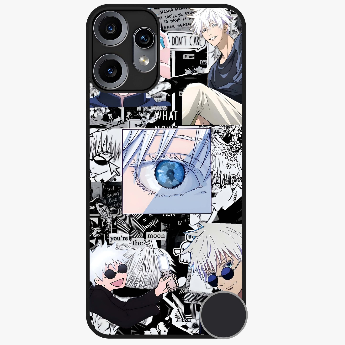 Infinity Sorcerer Chaos Glass Case showing flat back view with mystical sorcerer themed artwork and glossy glass finish.