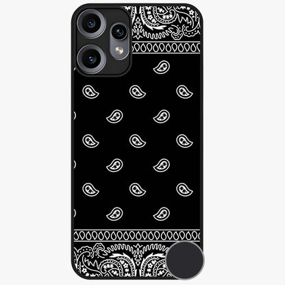 Retro Rebel Threads Glass Case showing flat back view with vintage street style artwork and glossy glass finish.