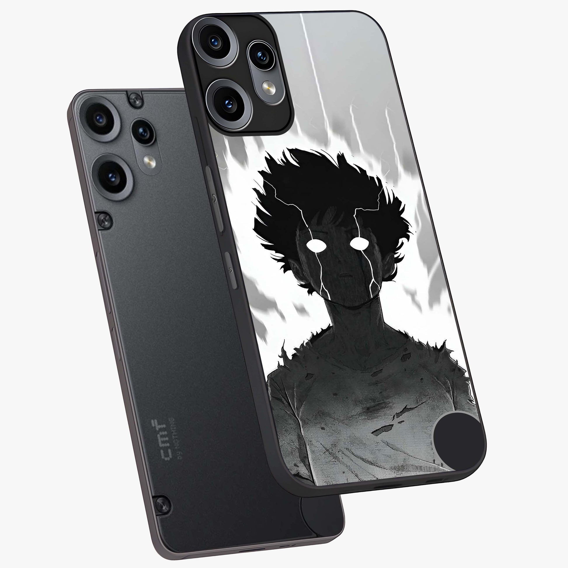 Awakened Inner Rage Glass Case displayed in angled mockup highlighting powerful graphic design and bold artistic theme.