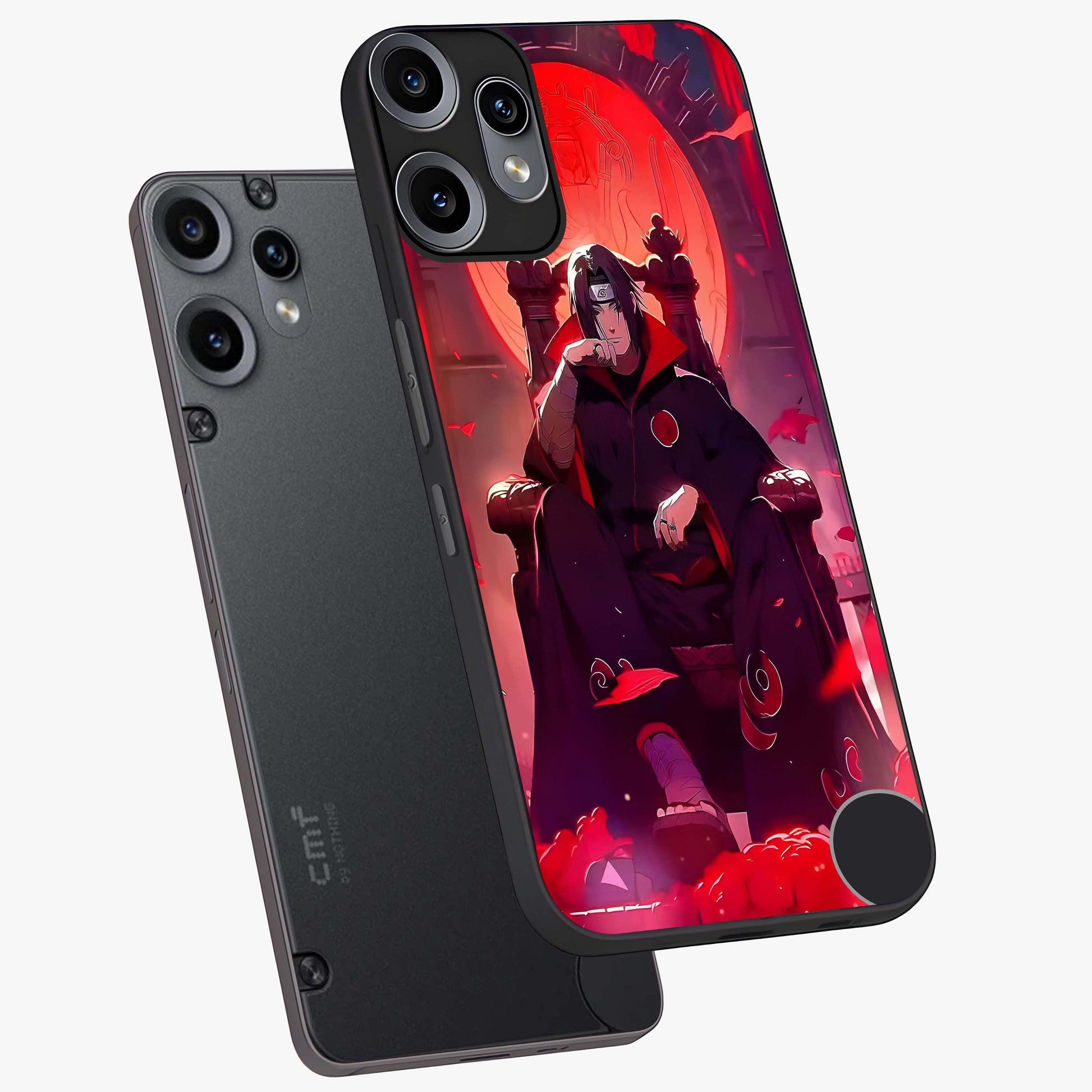 Blood Moon Sovereign Glass Case displayed in angled mockup highlighting dark celestial moon design and dramatic theme.