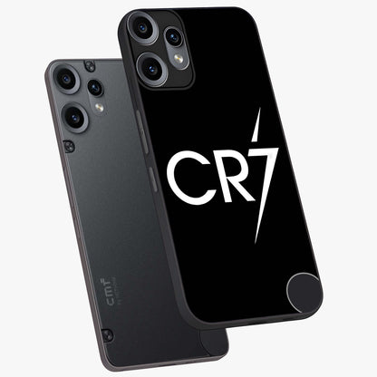 Cr7 Elite Strike Glass Case displayed in angled mockup highlighting powerful sports graphic with bold athletic theme.