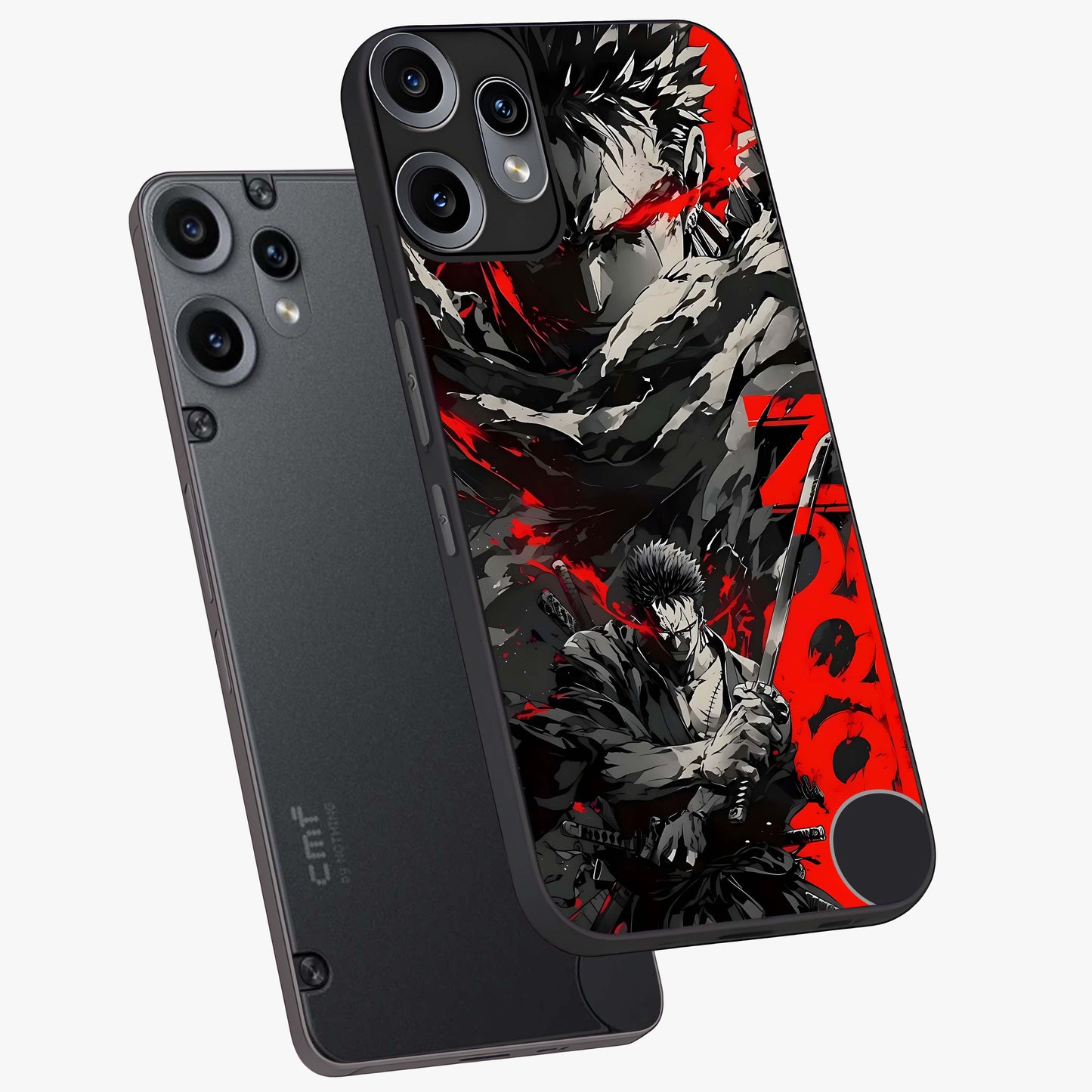 Demon Sword Resolve Glass Case displayed in angled mockup highlighting powerful demon sword illustration with dark fantasy aesthetic.