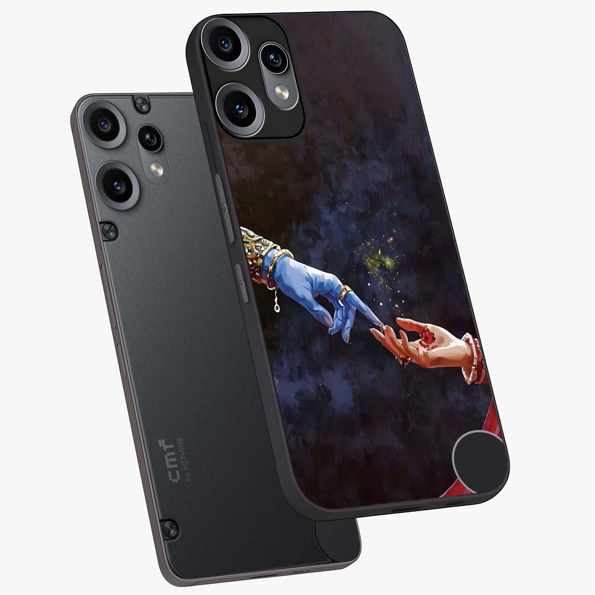 Divine Touch Eternal Glass Case displayed in angled mockup highlighting elegant divine inspired design with calm aesthetic style.