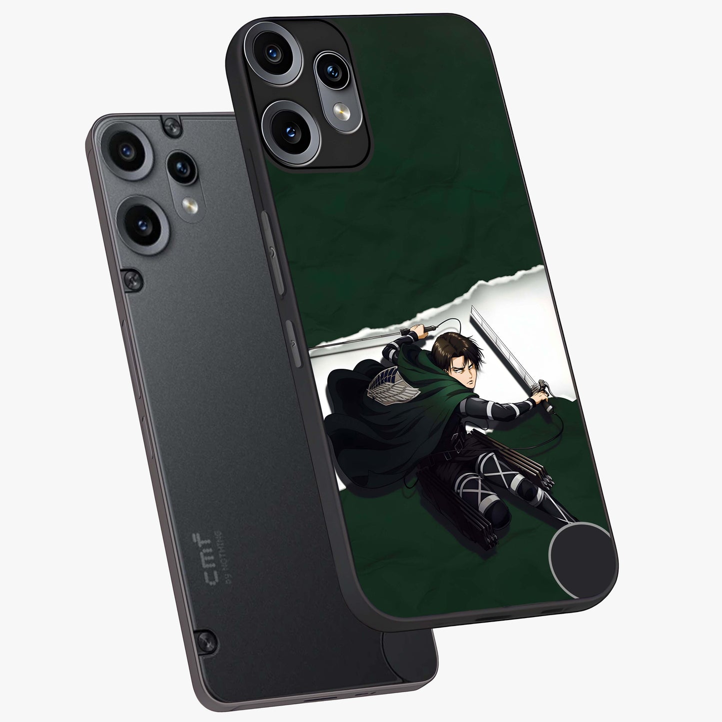 Emerald War Vanguard Glass Case displayed in angled mockup highlighting intense battle inspired design with emerald tone aesthetic.