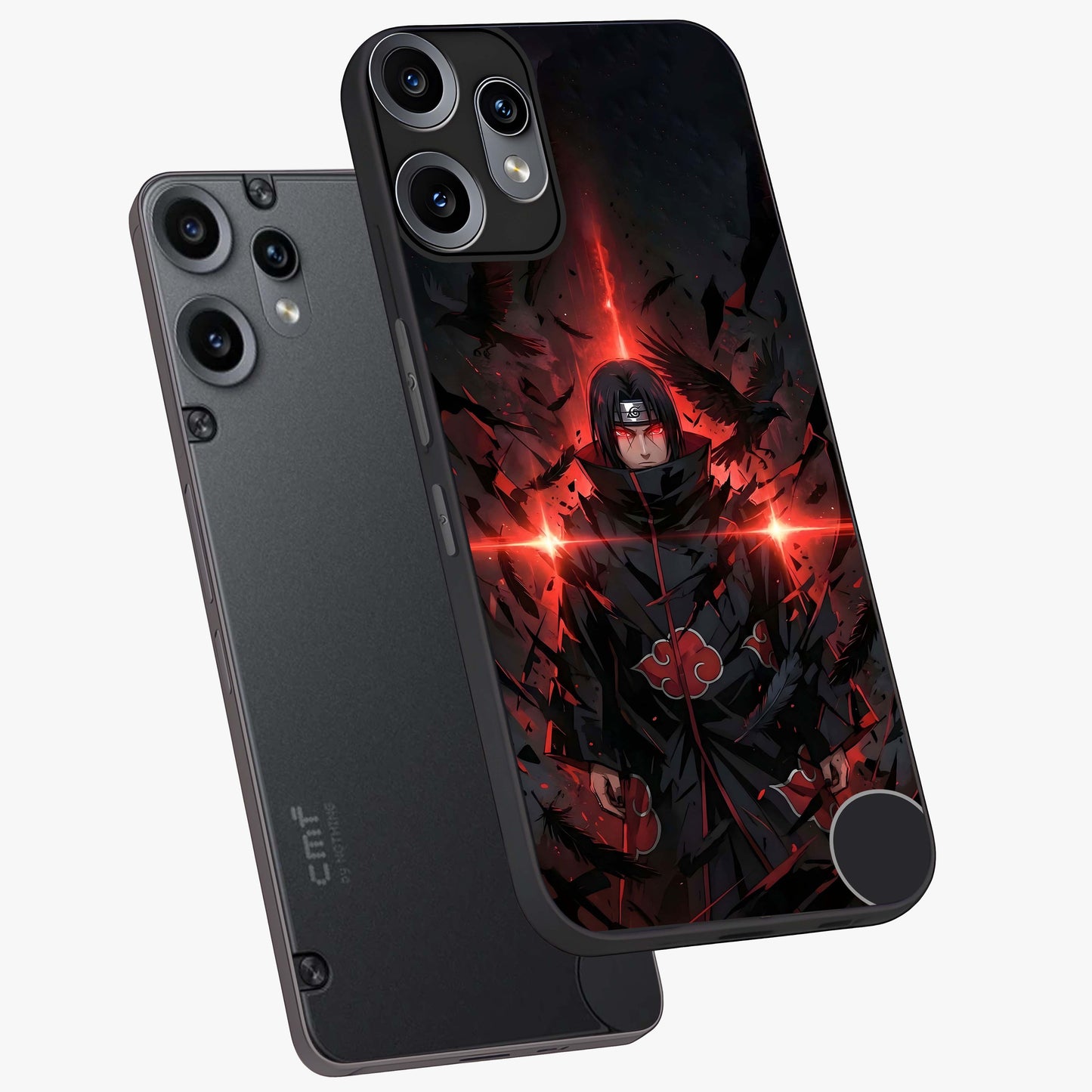 Focused Blade Discipline Glass Case displayed in angled mockup highlighting clean minimal text artwork with modern aesthetic style.