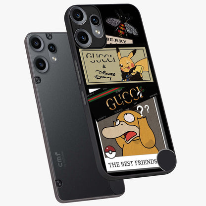 Gucci Play Mashup Glass Case displayed in angled mockup highlighting stylish fashion mashup design with bold aesthetic.