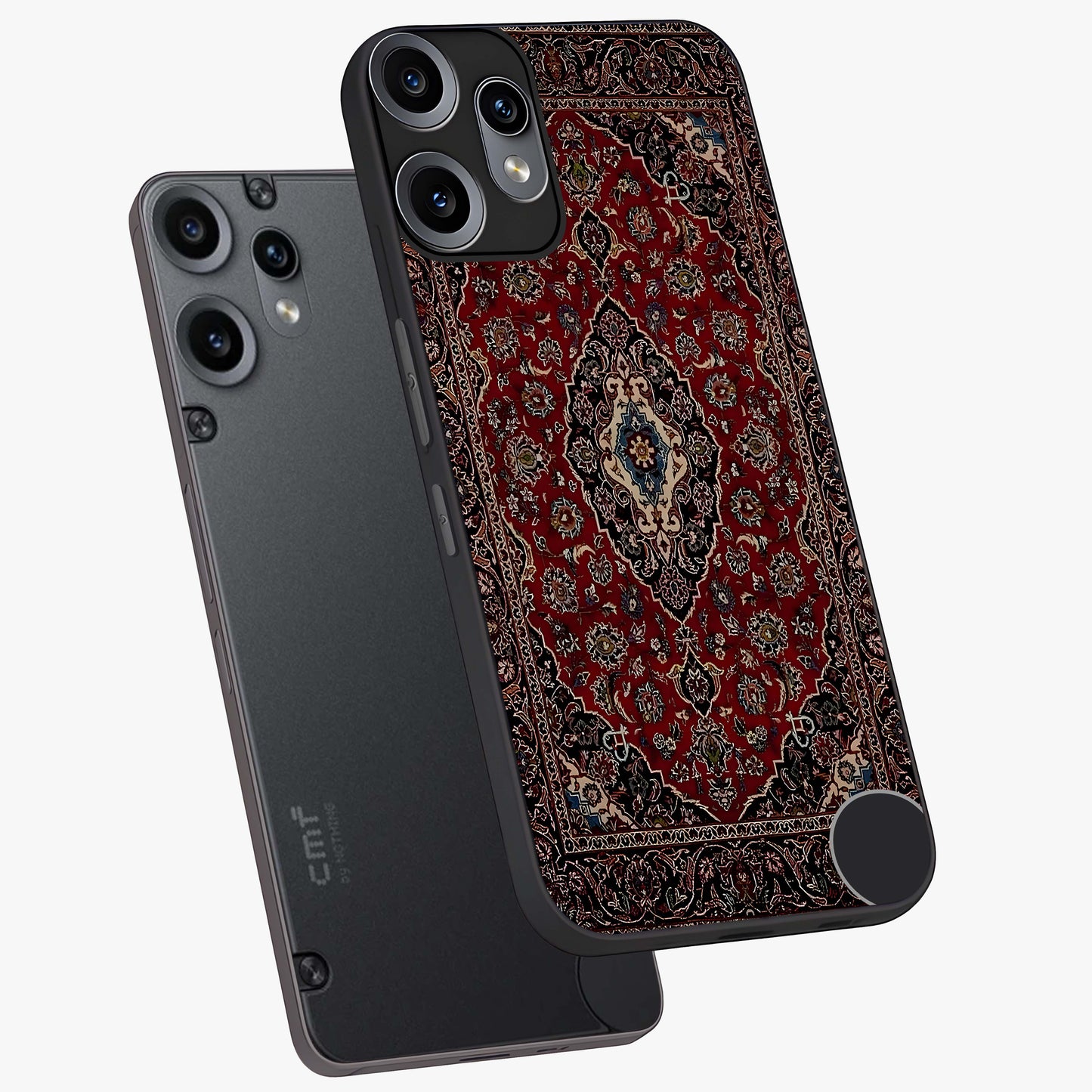 Heritage Carpet Royale Glass Case displayed in angled mockup highlighting intricate royal carpet design with heritage aesthetic.