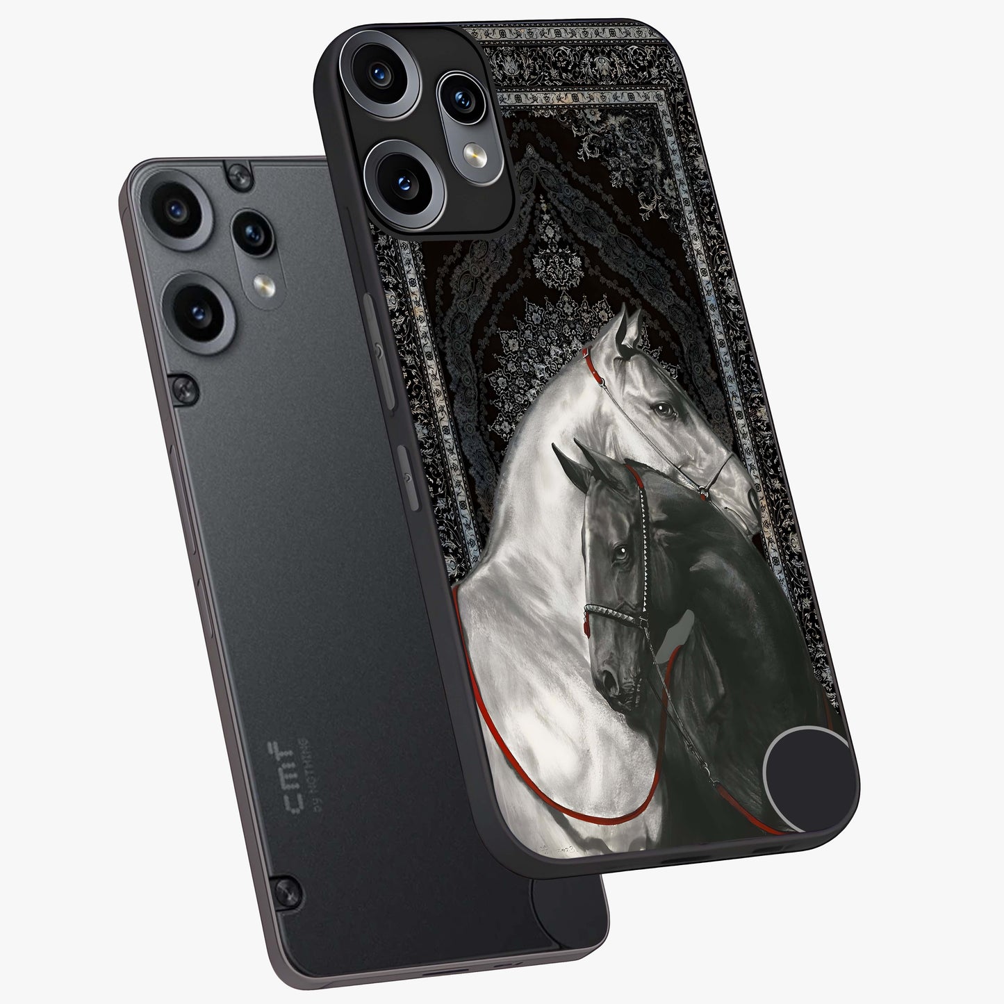 Majestic Ride Legacy Glass Case displayed in angled mockup highlighting sleek vehicle design with bold racing aesthetic.