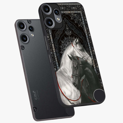 Majestic Ride Legacy Glass Case displayed in angled mockup highlighting sleek vehicle design with bold racing aesthetic.