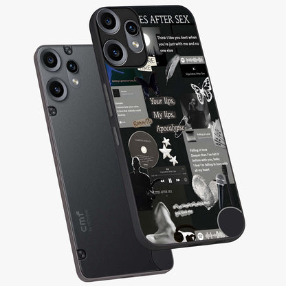 Midnight Love Echo Glass Case displayed in angled mockup highlighting elegant love inspired design with deep aesthetic style.
