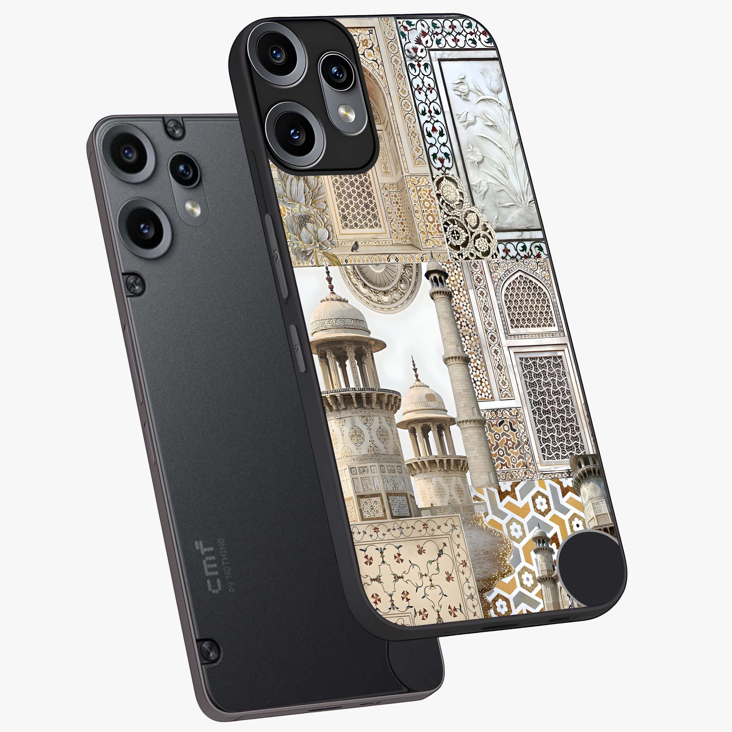 Mughal Marble Legacy Glass Case displayed in angled mockup highlighting elegant heritage marble artwork with royal aesthetic.