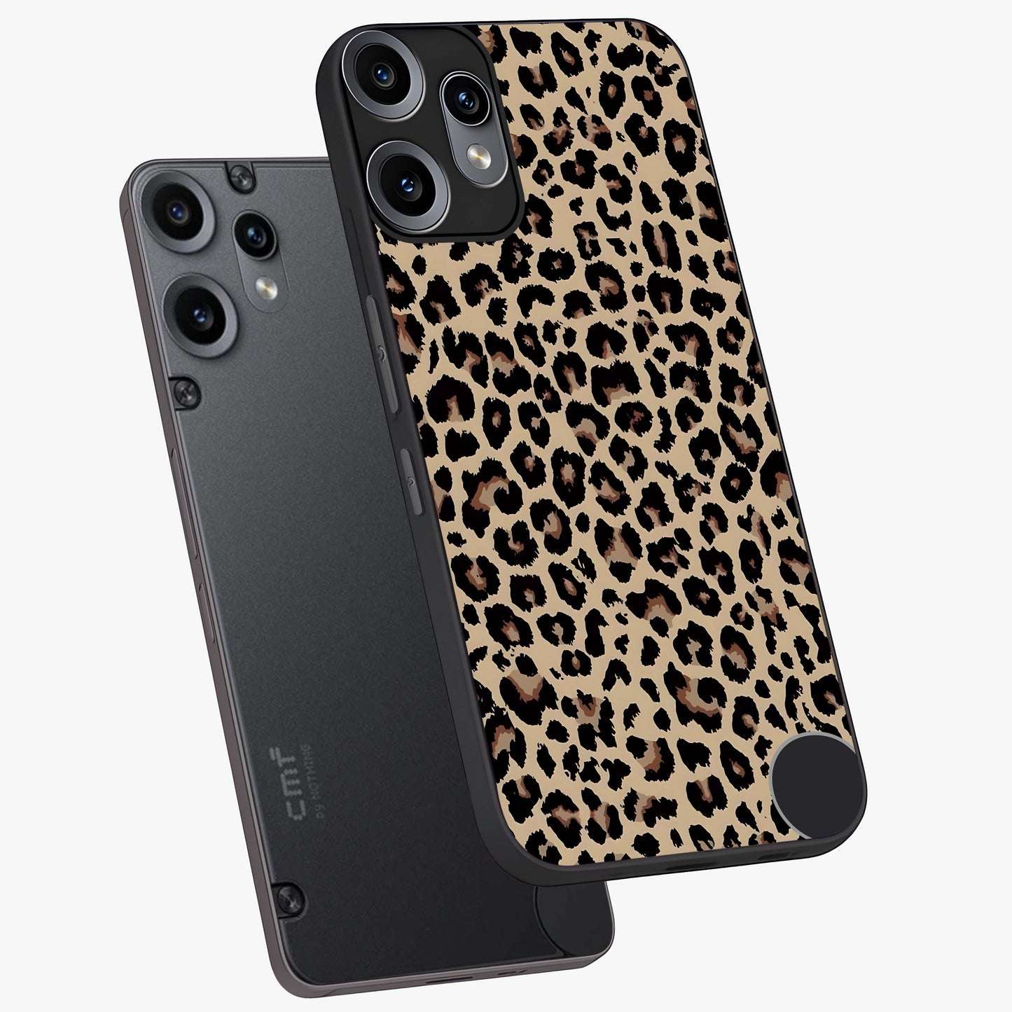 Savage Chic Pattern Glass Case displayed in angled mockup highlighting bold fashion inspired design with chic aesthetic.