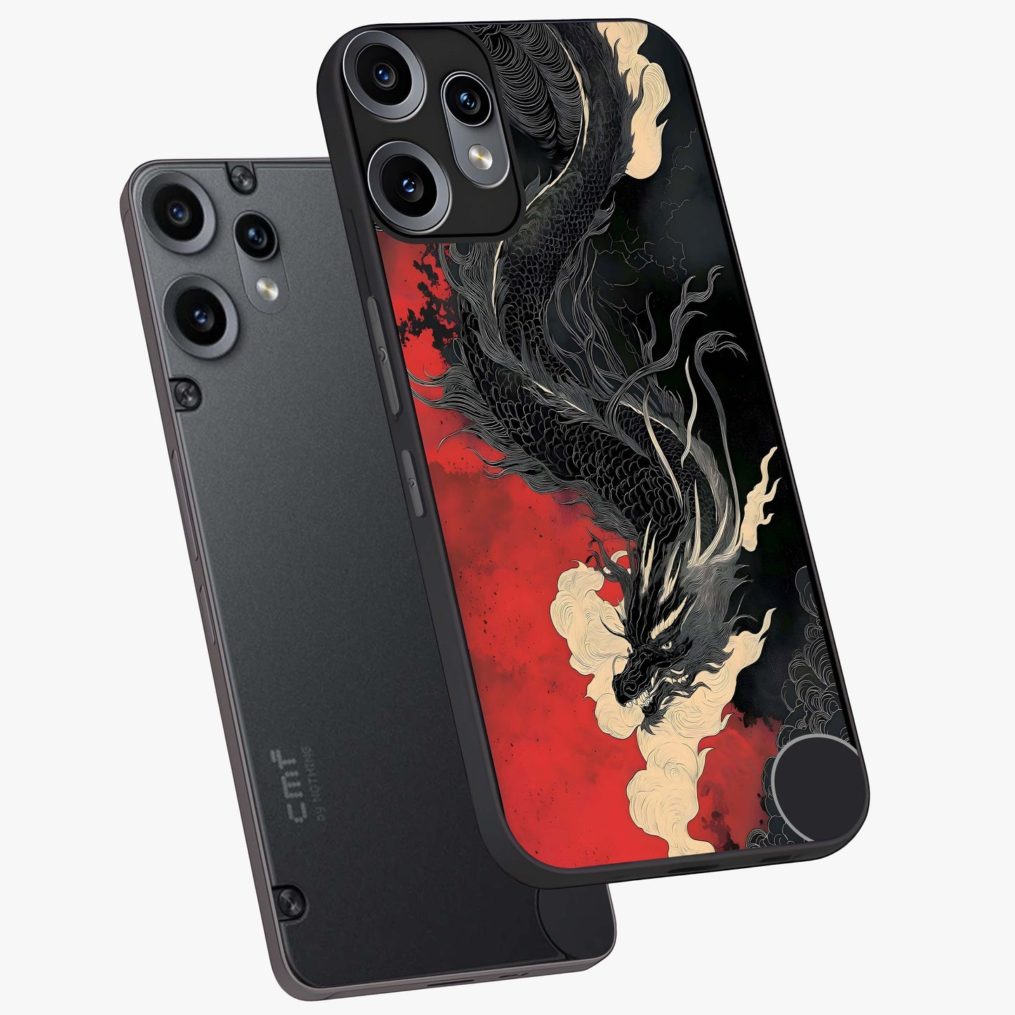 Shadow Dragon Fury Glass Case displayed in angled mockup highlighting powerful dragon illustration with dark fantasy aesthetic.