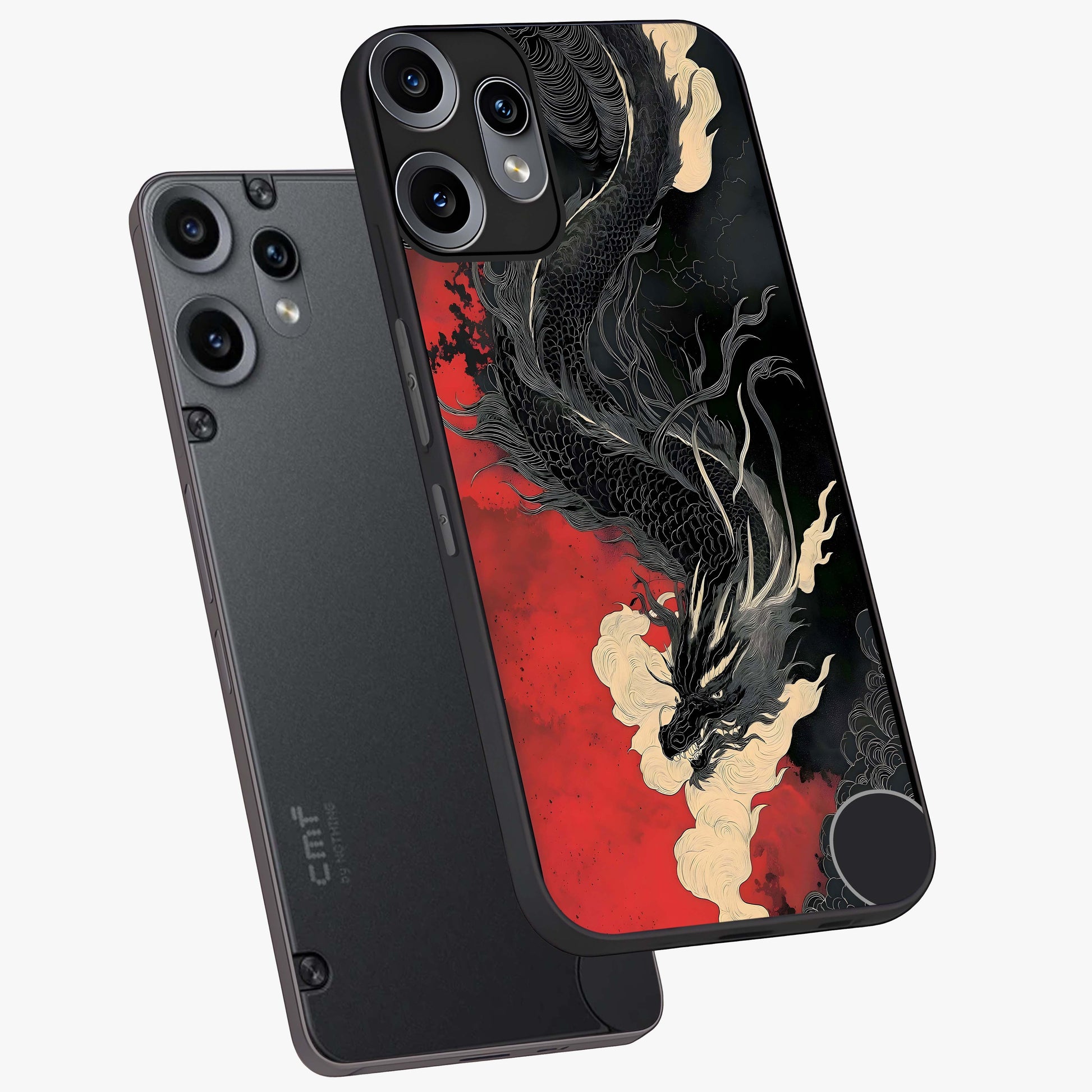Shadow Dragon Fury Glass Case displayed in angled mockup highlighting powerful dragon illustration with dark fantasy aesthetic.