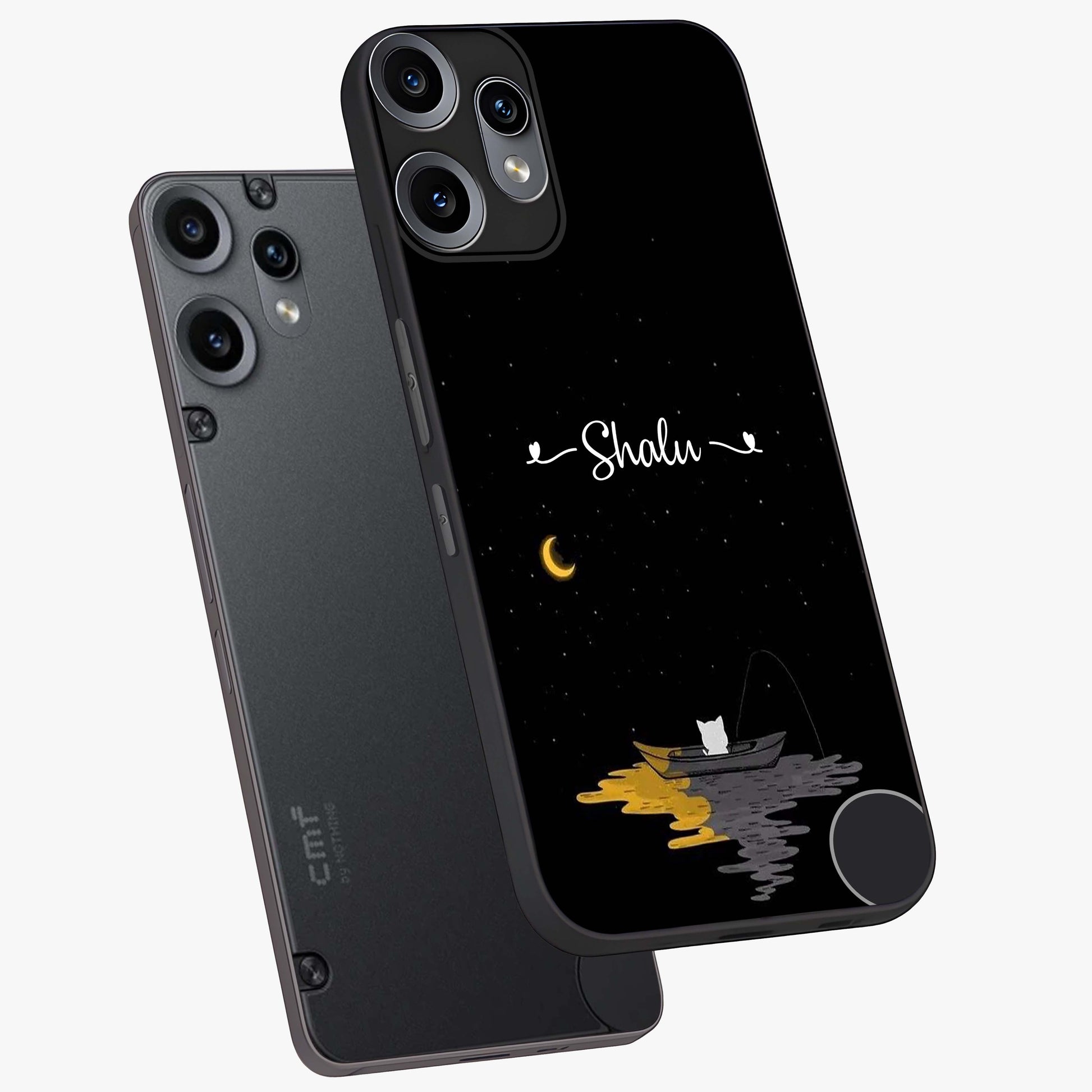 Silent Night Row Glass Case displayed in angled mockup highlighting peaceful evening design with dreamy night aesthetic.