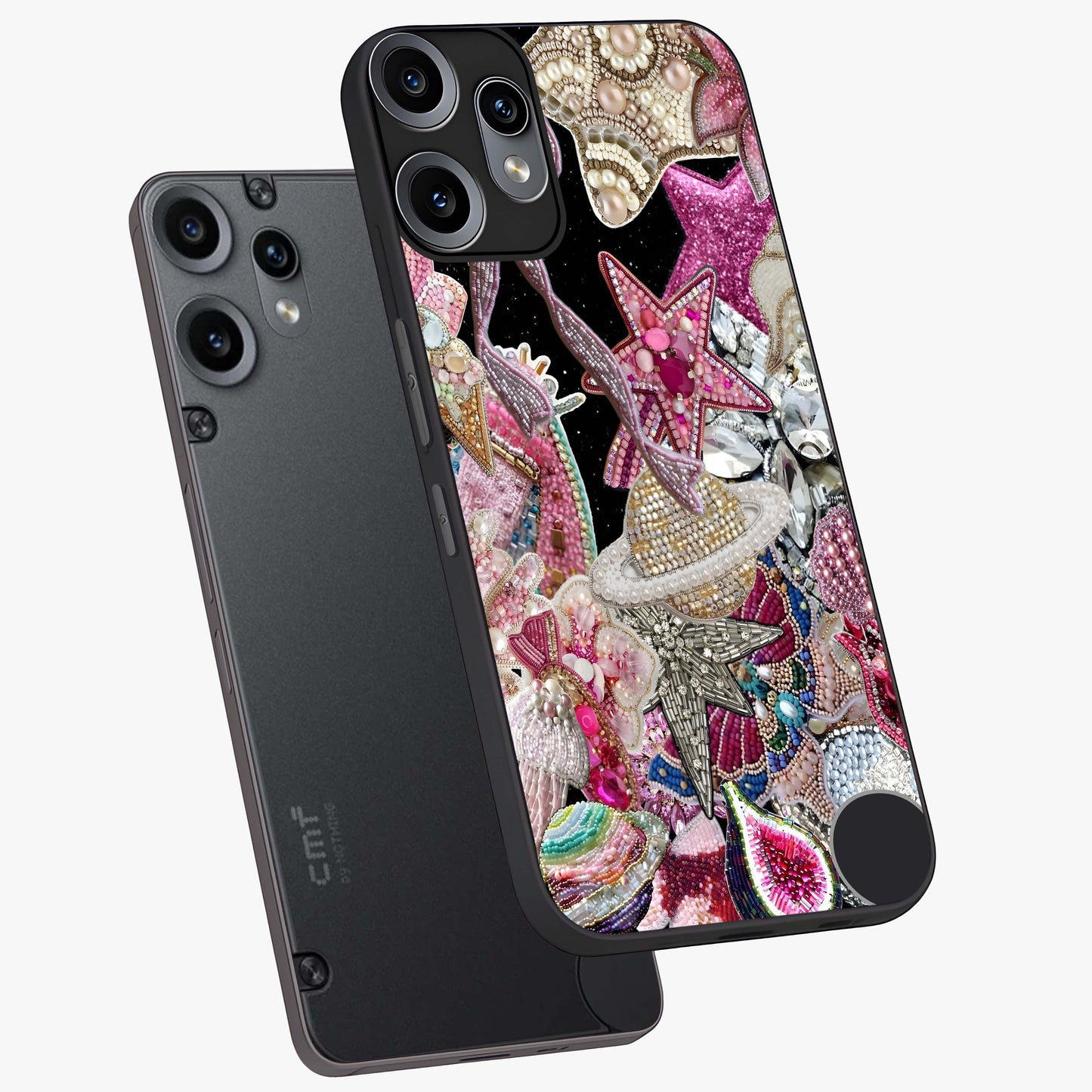 Starlit Jewel Dream Glass Case displayed in angled mockup highlighting glowing celestial jewel design with dreamy aesthetic.