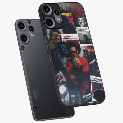 The Weeknd Glass Case displayed in angled mockup highlighting stylish pop culture inspired design with modern aesthetic.
