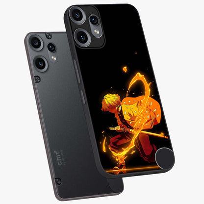 Thunder Flame Execution Glass Case displayed in angled mockup highlighting dramatic fire themed design with intense fantasy aesthetic.