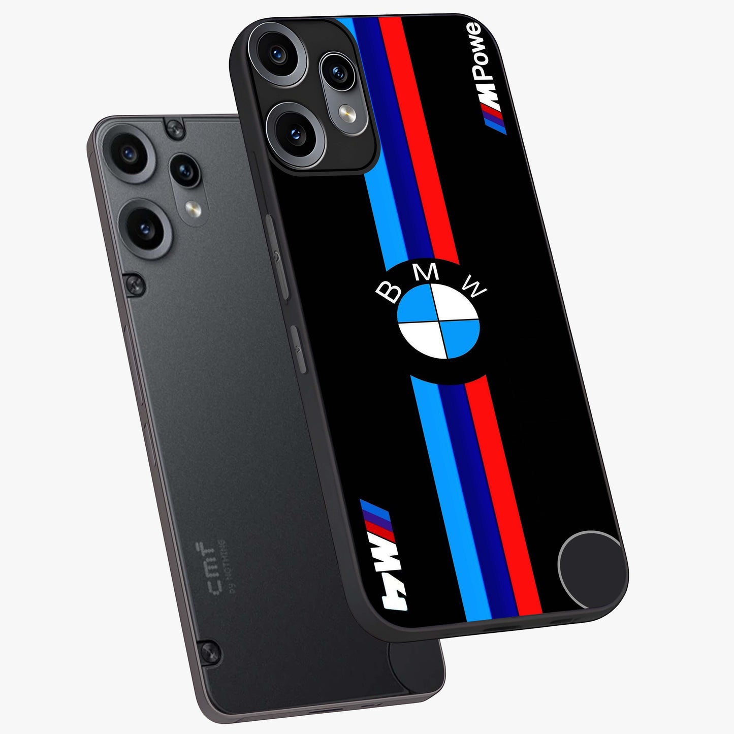 Turbo BMW Beast Glass Case displayed in angled mockup highlighting sleek racing car design with bold automotive aesthetic.