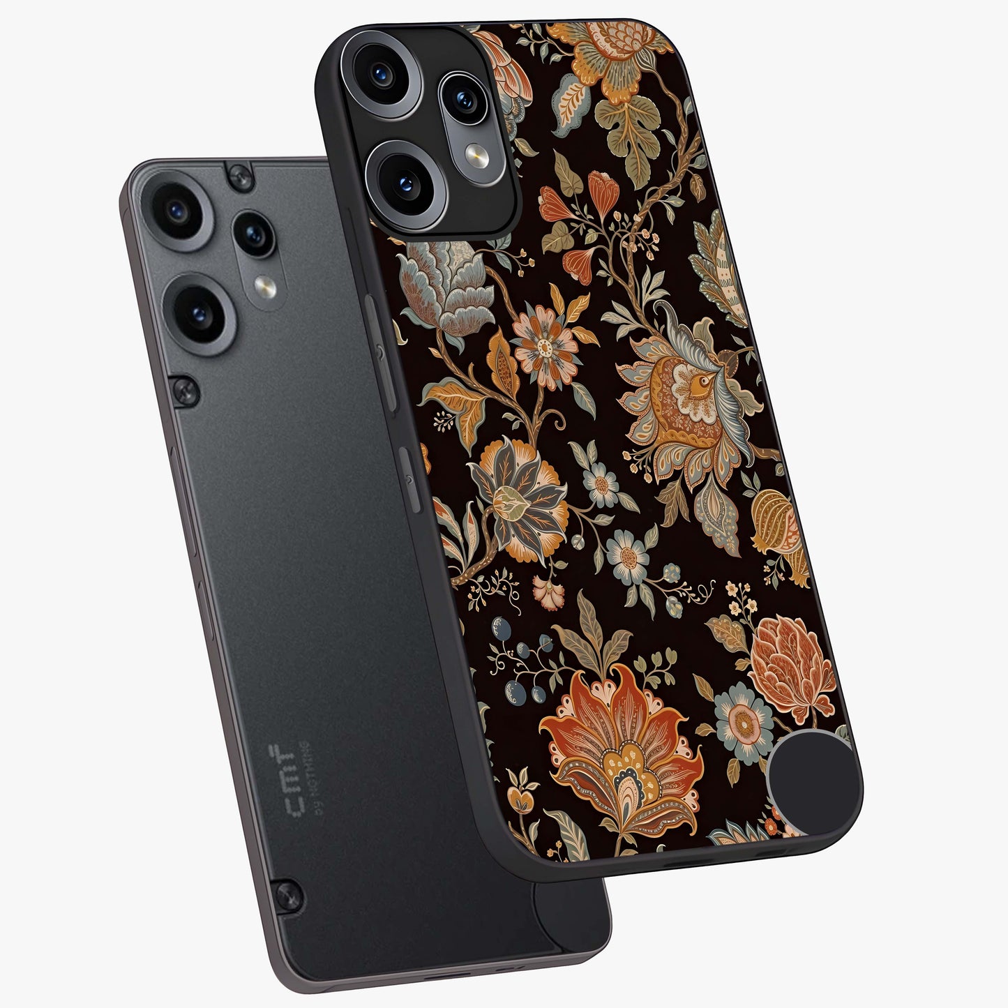 Vintage Floral Dream Glass Case displayed in angled mockup highlighting elegant vintage flower design with soft aesthetic style.
