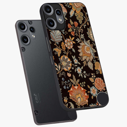 Vintage Floral Dream Glass Case displayed in angled mockup highlighting elegant vintage flower design with soft aesthetic style.