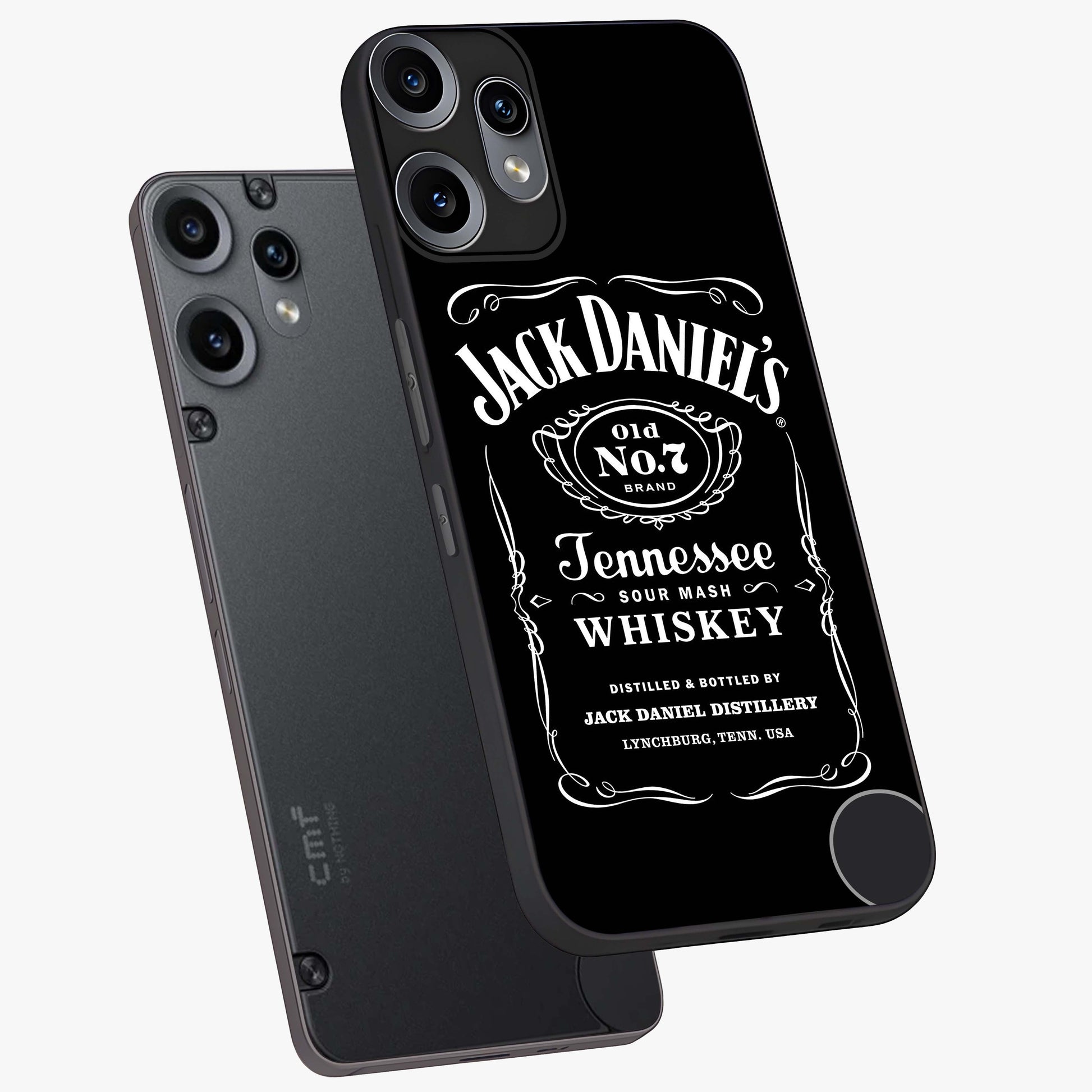 Vintage Whiskey Heritage Glass Case displayed in angled mockup highlighting retro beverage themed design with heritage aesthetic.
