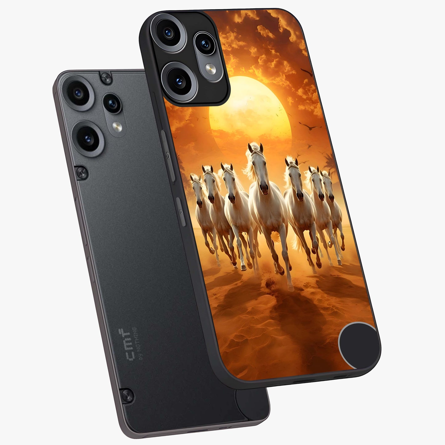 Wild Sunset Majesty Glass Case displayed in angled mockup highlighting vibrant sunset sky design with scenic aesthetic.
