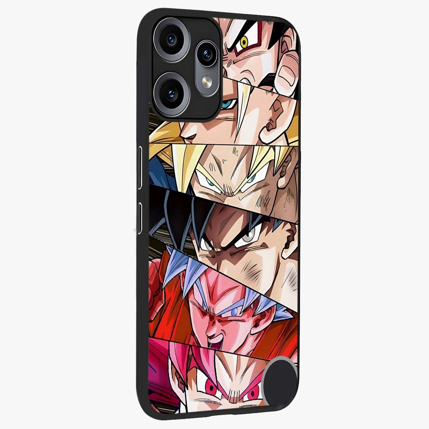 Anime Character Glass Case upright view showcasing expressive anime artwork with bold graphic style.