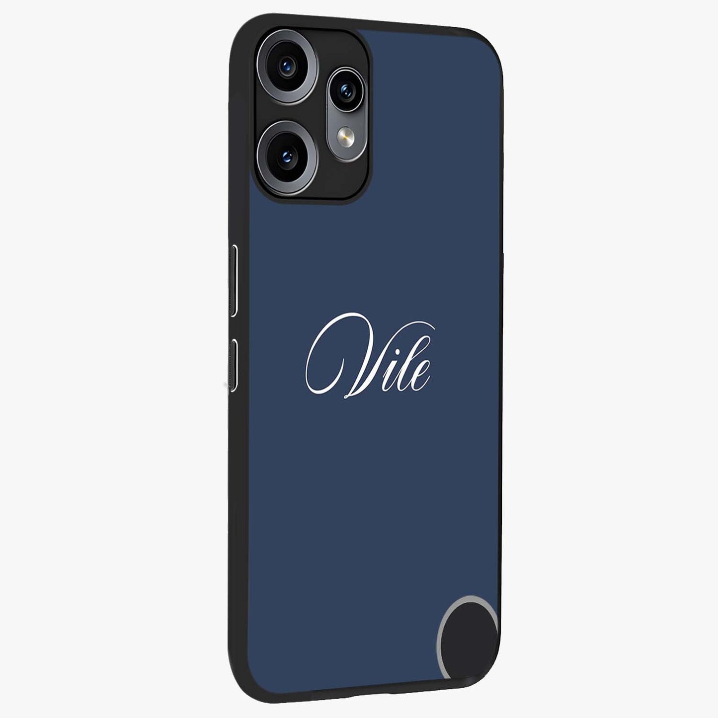 Blue Vintage Floral Pattern Glass Case displayed in angled mockup highlighting classic blue floral pattern and retro aesthetic design.