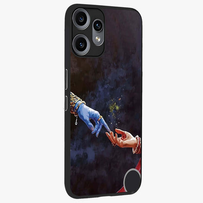 Divine Touch Eternal Glass Case upright view showcasing peaceful spiritual artwork with eternal divine theme.