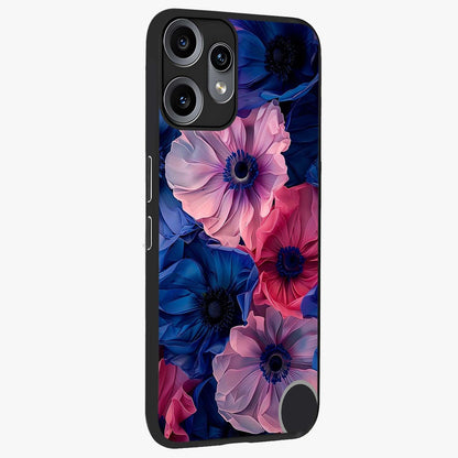 Flower Paper Art Pattern Glass Case upright view showcasing decorative paper floral artwork with creative craft style.