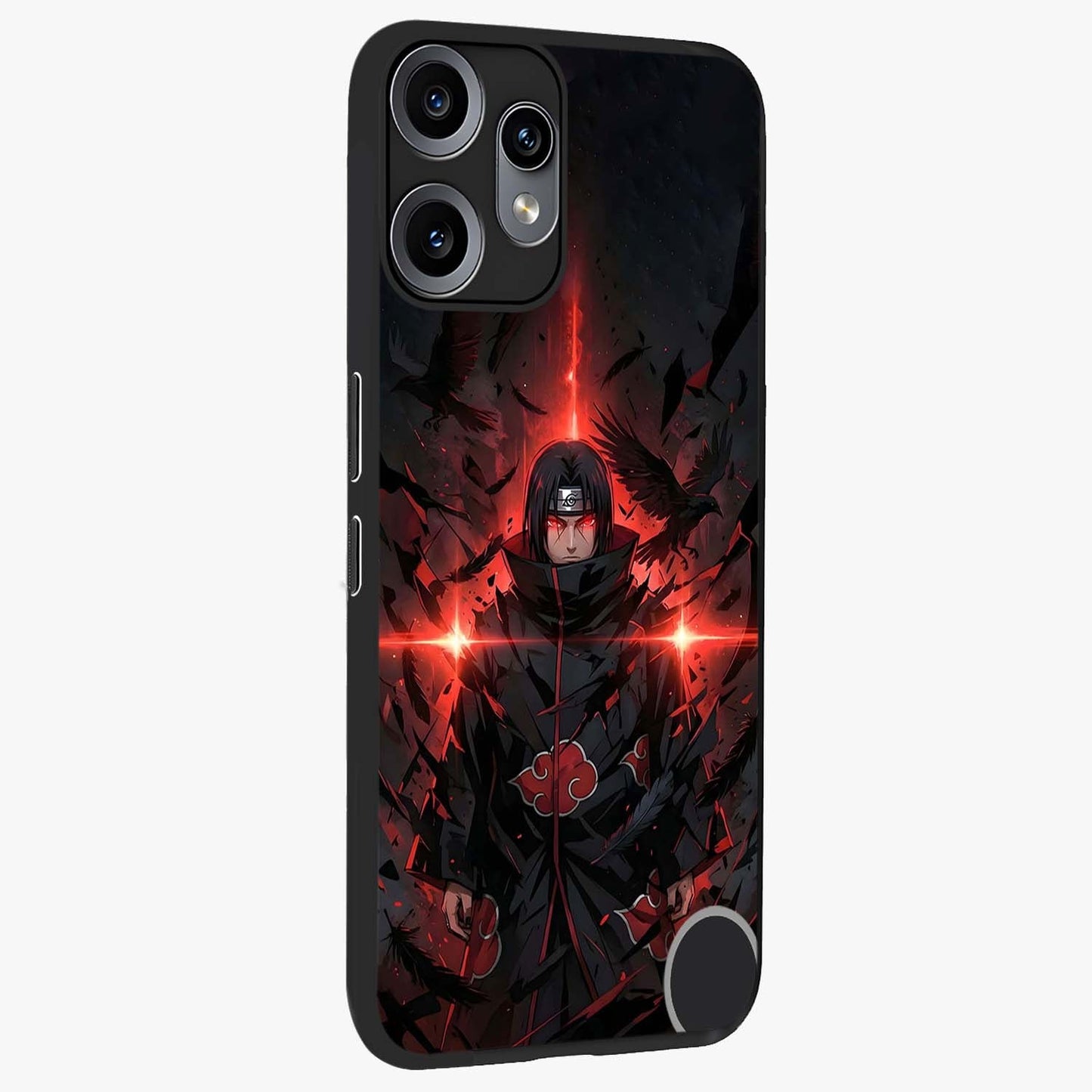 Focused Blade Discipline Glass Case upright view showcasing strong typography statement with sleek motivational theme.