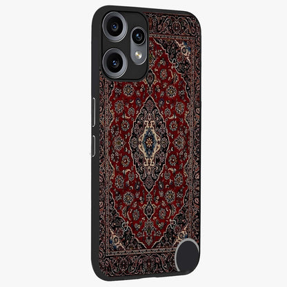 Heritage Carpet Royale Glass Case upright view showcasing detailed ornamental artwork with luxurious traditional theme.