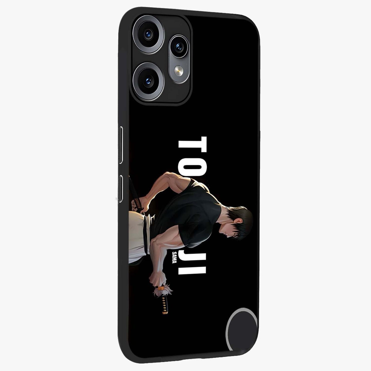 Midnight Blade Resolve Glass Case upright view showcasing intense warrior artwork with midnight battle theme.