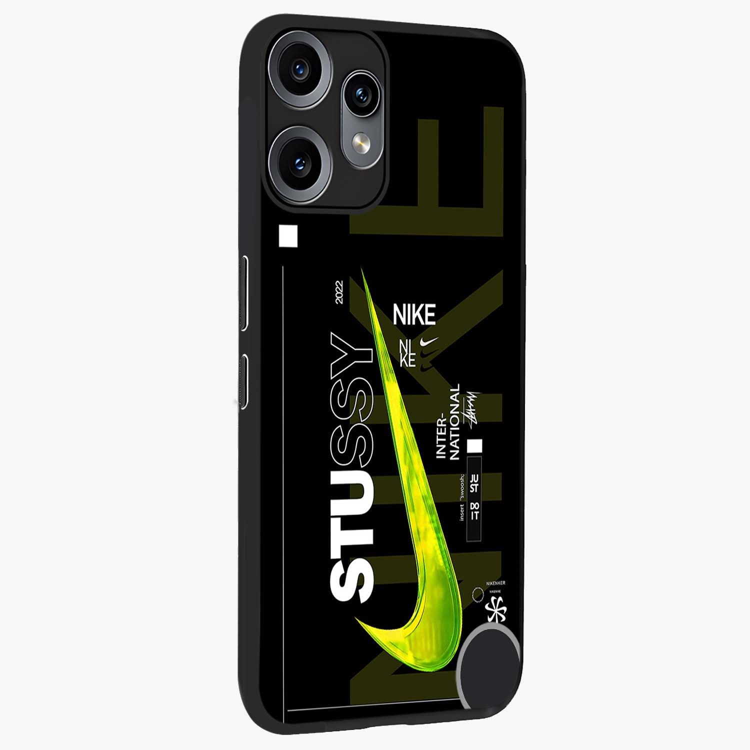 Neon Street Edition Glass Case upright view showcasing colorful neon artwork with modern street culture theme.