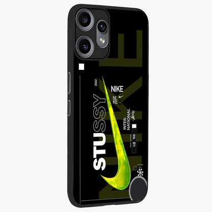 Neon Street Edition Glass Case upright view showcasing colorful neon artwork with modern street culture theme.