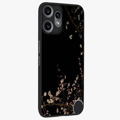 Petal Moon Light With Custom Name Glass Case upright view showcasing elegant floral moon artwork with personalized aesthetic.