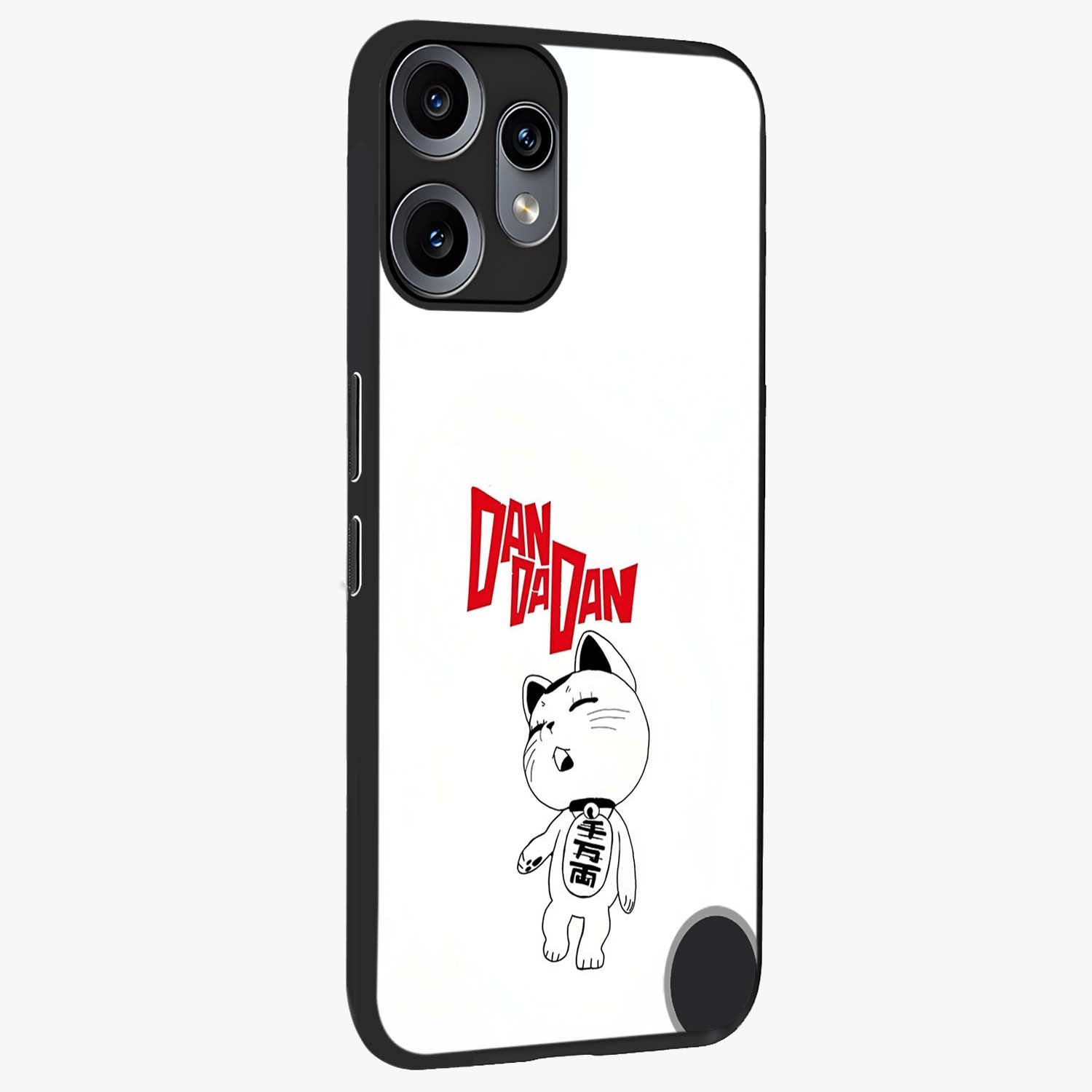 Playful Spirit Charm Glass Case upright view showcasing vibrant charm artwork with fun artistic theme.