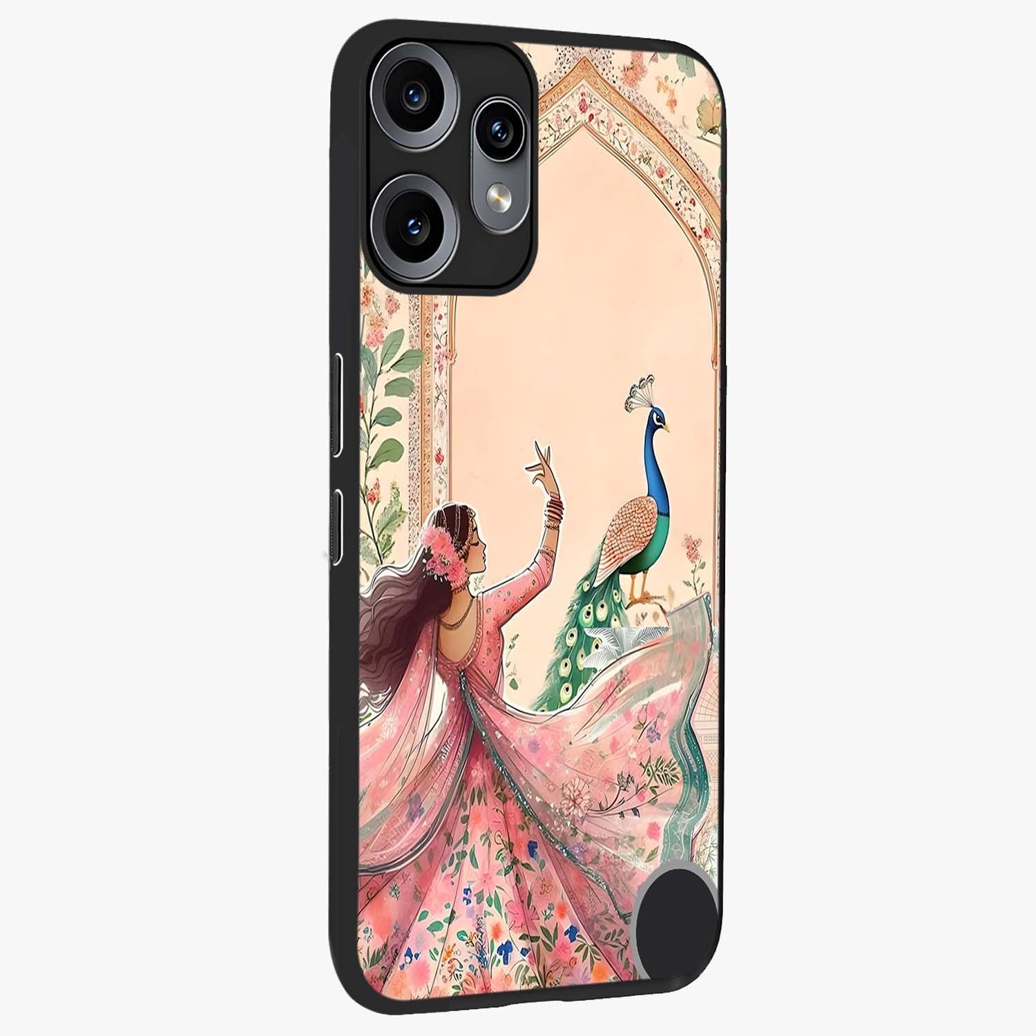 Royal Grace Muse Glass Case upright view showcasing stylish artistic artwork with sophisticated royal theme.