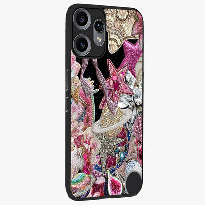 Starlit Jewel Dream Glass Case upright view showcasing radiant star inspired artwork with magical night theme.