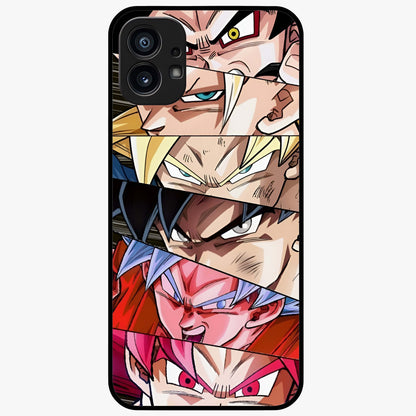Anime Character Glass Case showing flat back view with vibrant anime artwork and glossy glass finish.