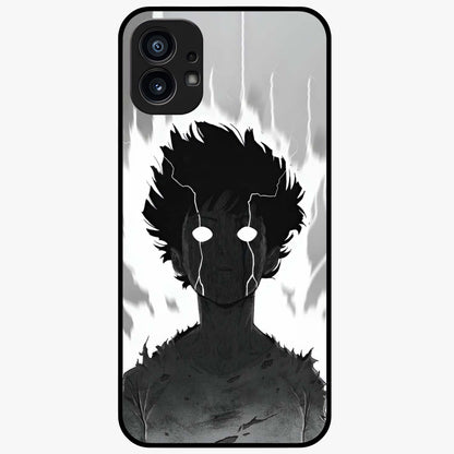 Awakened Inner Rage Glass Case showing flat back view with intense artistic artwork and glossy glass finish.