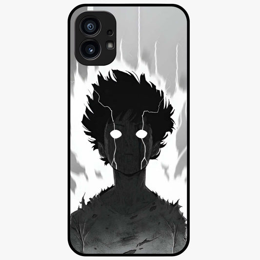 Awakened Inner Rage Glass Case showing flat back view with intense artistic artwork and glossy glass finish.