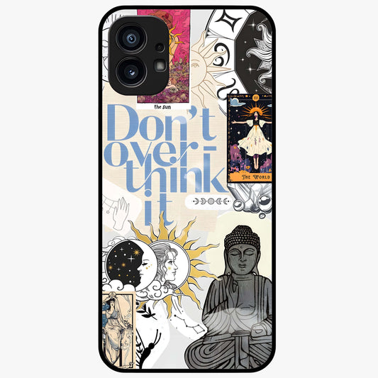 Ethereal Thoughts Glass Case showing flat back view with dreamy artistic artwork and glossy glass finish.
