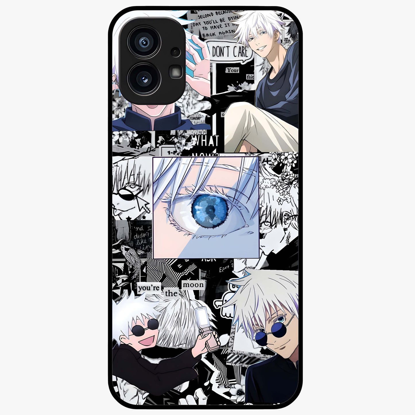 Infinity Sorcerer Chaos Glass Case showing flat back view with mystical sorcerer themed artwork and glossy glass finish.