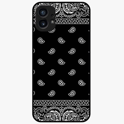 Retro Rebel Threads Glass Case showing flat back view with vintage street style artwork and glossy glass finish.