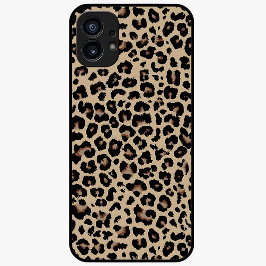 Savage Chic Pattern Glass Case showing flat back view with stylish patterned artwork and glossy glass finish.