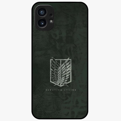 Wings Of Freedom Glass Case showing flat back view with symbolic wings artwork and glossy glass finish.